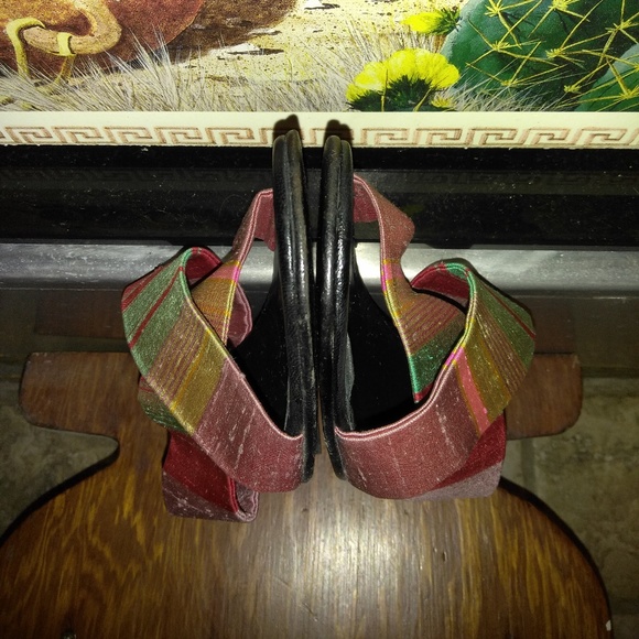 ETRO Multi Colored Satin Authentic Shoe Size 38/8 - Picture 6 of 8